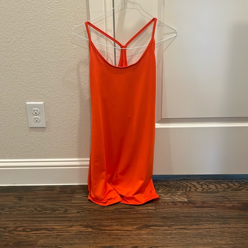HDE, form fitting workout dress, 90% polyester, 10% spandex, spandex underlining